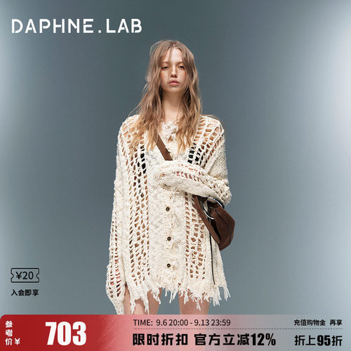 DAPHNELAB26SS破洞毛衣开衫