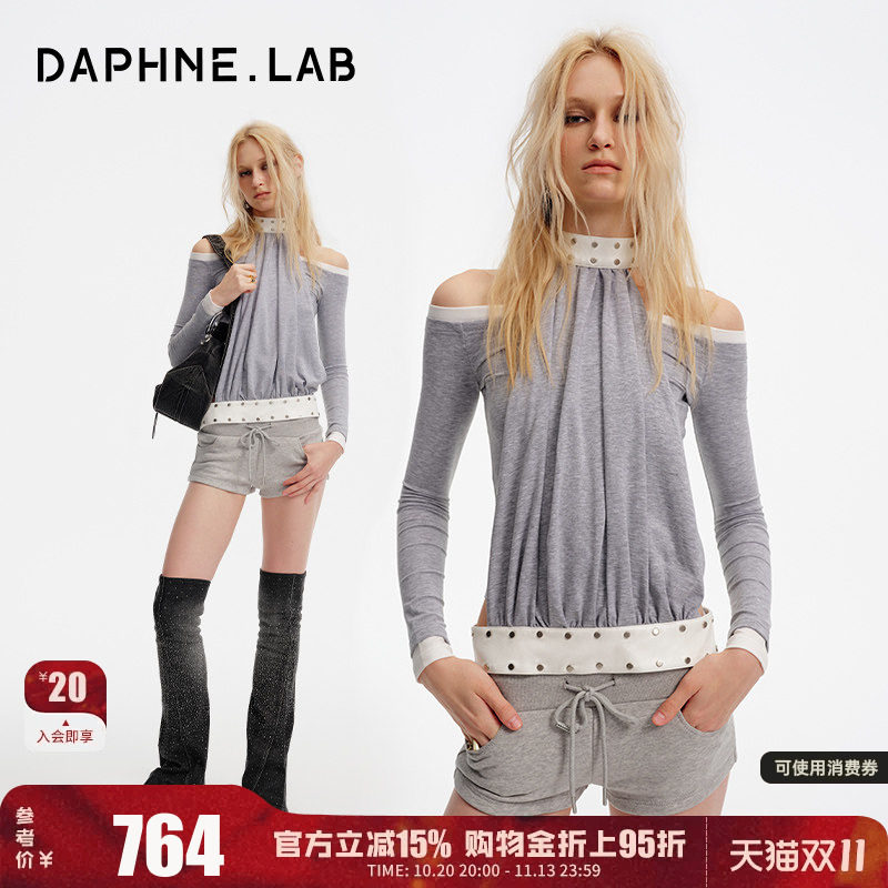 达芙妮lab两件套挂脖上衣