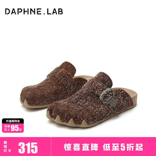 拖鞋 宋茜同款 DAPHNELAB猫猫勃肯鞋 厚底情侣款 舒适增高 一脚蹬单鞋