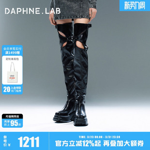 周MARRKNULL设计师联名款 时装 达芙妮方糖过膝靴联名款 宣美同款