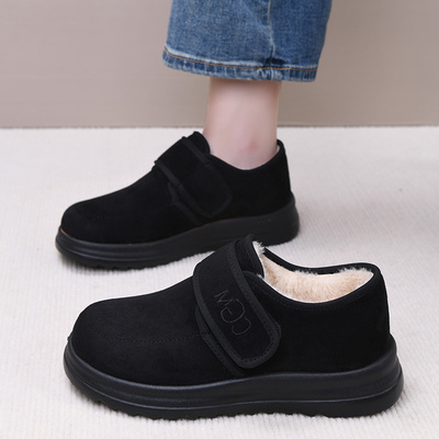 冬季老北京棉鞋女加绒加厚防滑雪地靴软底保暖防寒妈妈鞋休闲短靴