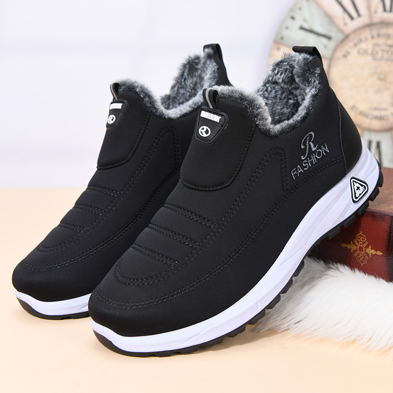 冬季老北京棉鞋男加绒保暖防寒爸爸鞋棉靴休闲老人父亲鞋加厚防滑