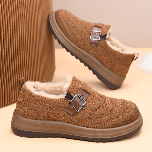 老北京棉鞋女冬季加绒保暖防滑妈妈棉靴加厚防寒软底女士休闲短靴