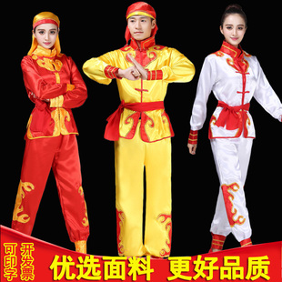 打鼓演出服装舞龙服装腰鼓服装演出服男女中国风威风锣鼓服装新款