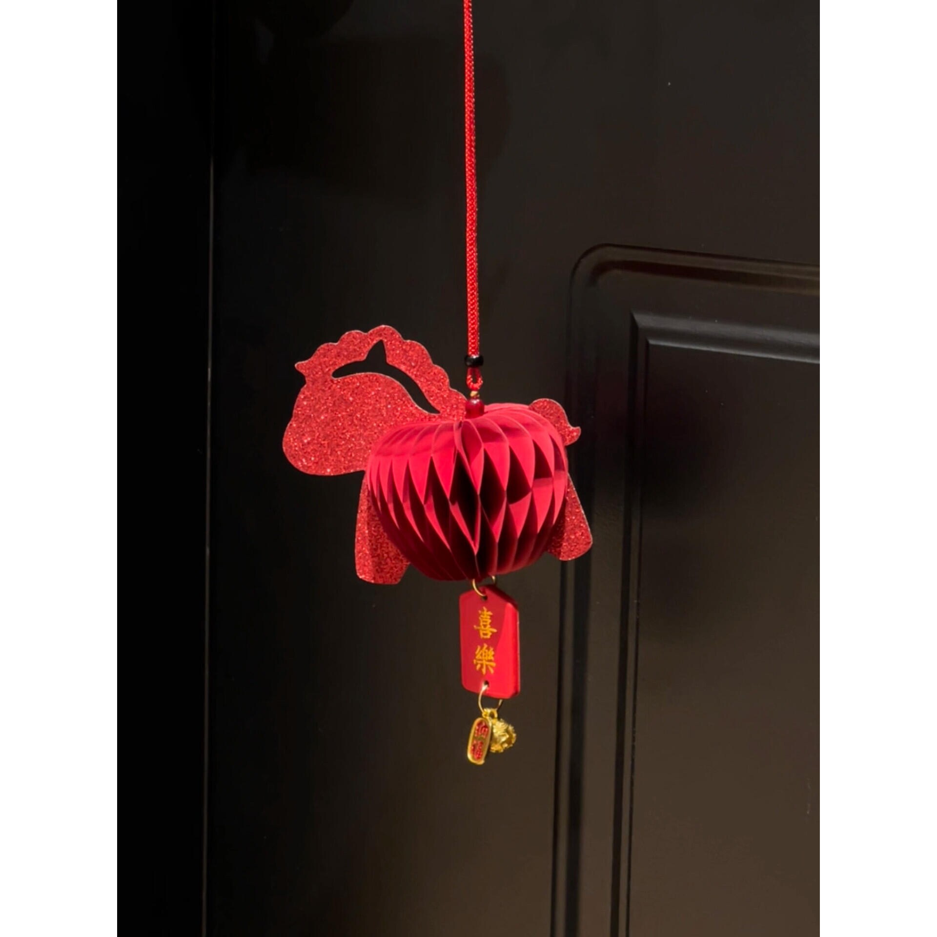 新年氛围感get~新年小马蜂窝挂件居家客厅装饰门把手风铃挂件装饰