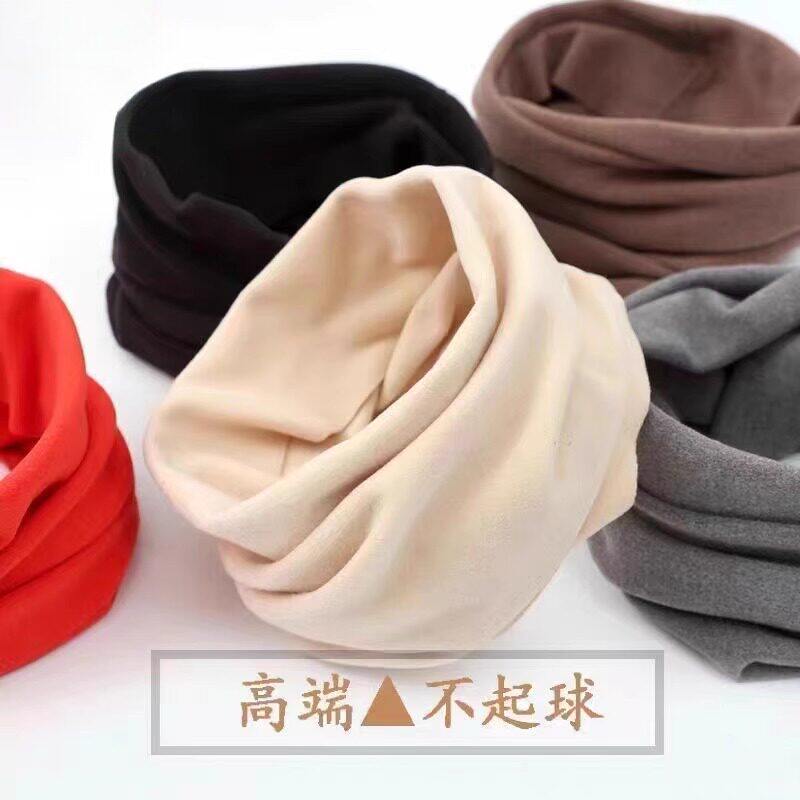 双层绒秋冬围脖加绒加厚脖套保暖方防风寒护脖颈套男女款纯色