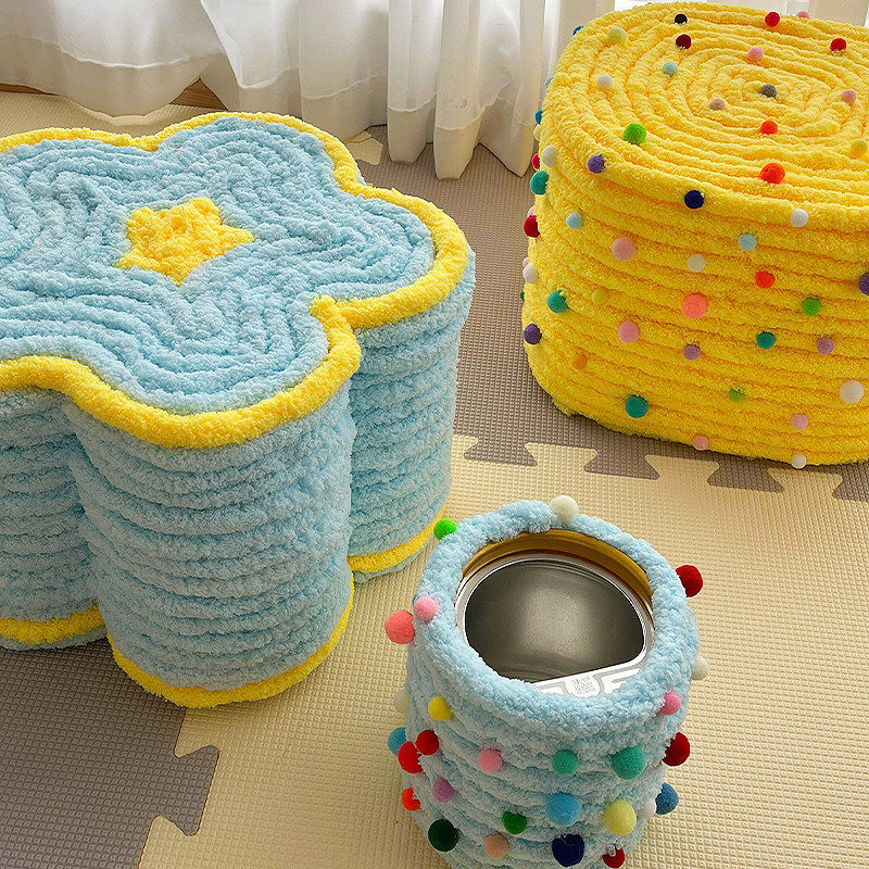 奶粉罐diy材料包凳子套罩手工自制改造椅子坐垫沙发套创意宝宝凳,收纳整理,收纳筐,淘宝优惠券,粉丝福利购,淘宝优惠卷