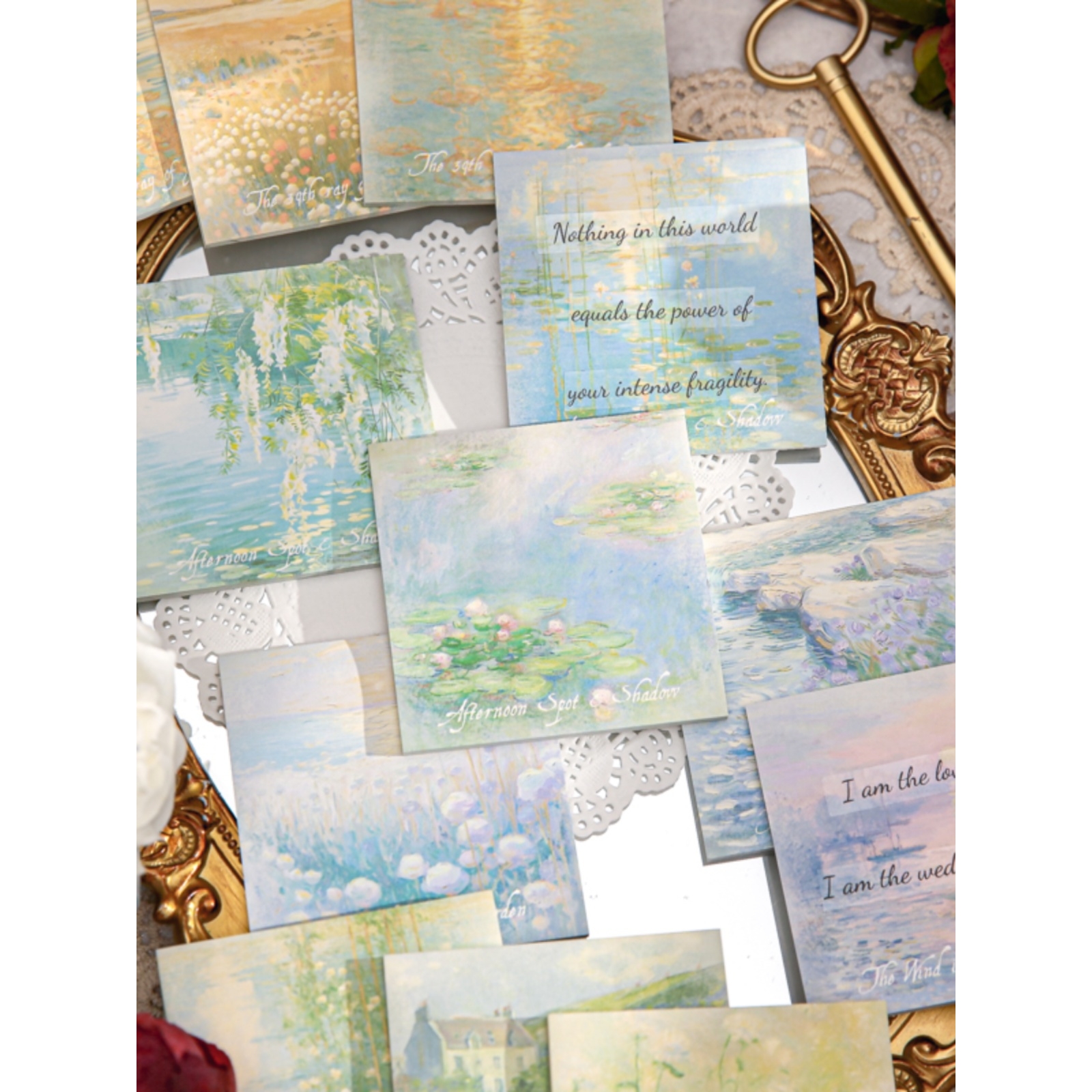 光的梦境系列便利贴高颜值三享装便签纸N次贴ins风油画艺术风记事