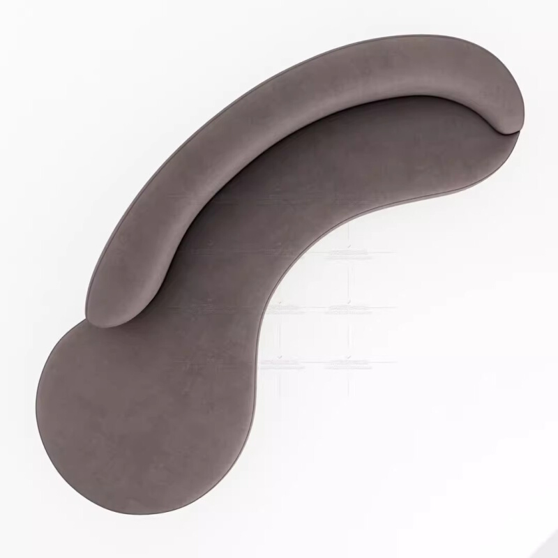 北欧轻奢小户型圆弧形异形三人整装沙发别墅区样板房售楼部沙发