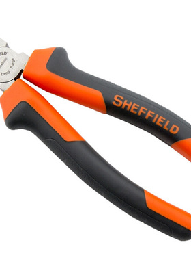 钢盾双色柄斜嘴斜口偏口钳水口钳电工钢丝钳 6/7寸 S045006