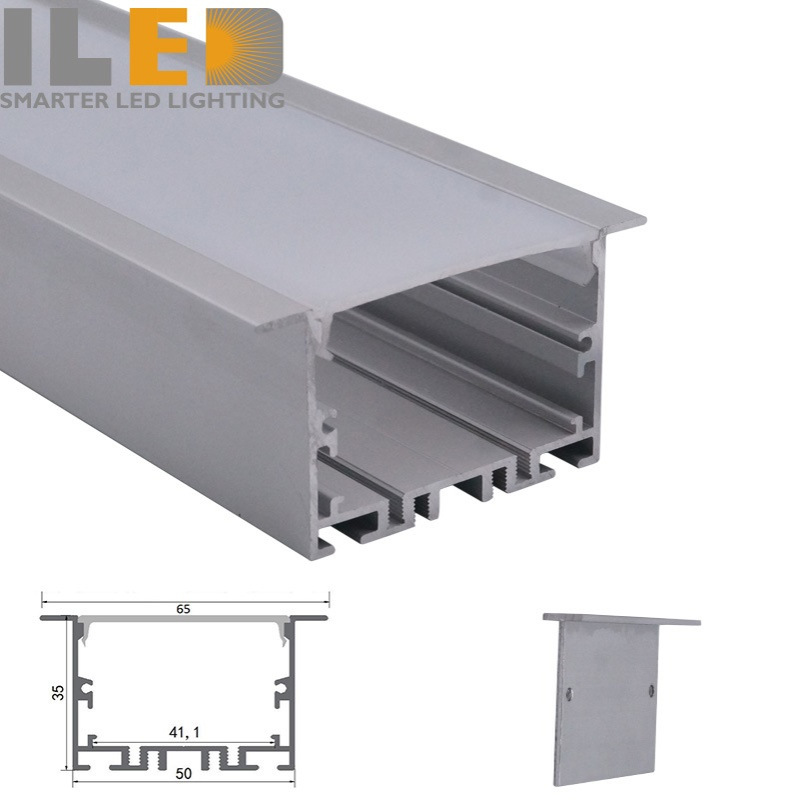 厂家现货货源嵌入式铝槽LED硬灯条铝材外壳U形铝型材办公灯配件