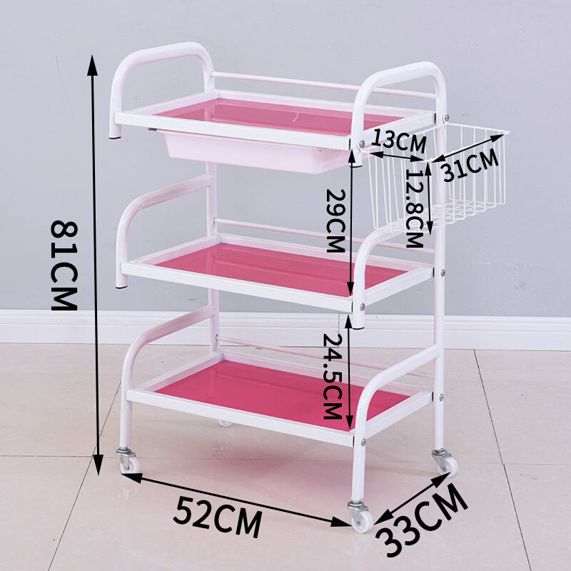 美容手推车美容院仪器小架子车家用置物架美甲车纹绣车工联严