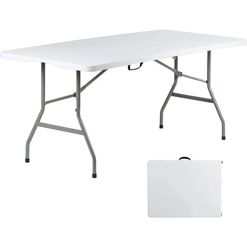 Folding Table 折叠桌子户外HDPE便携式摆摊展会长方形长条桌塑料