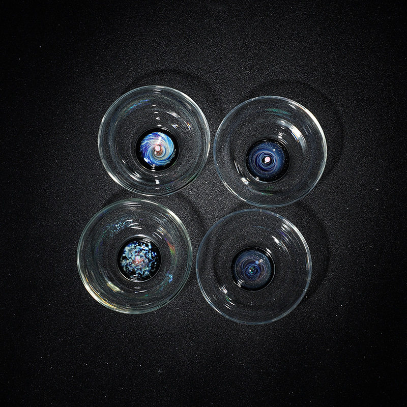 匠不二玻璃主人星空斑斓耐热防烫品茗杯纯手工高端茶杯轻奢透明功