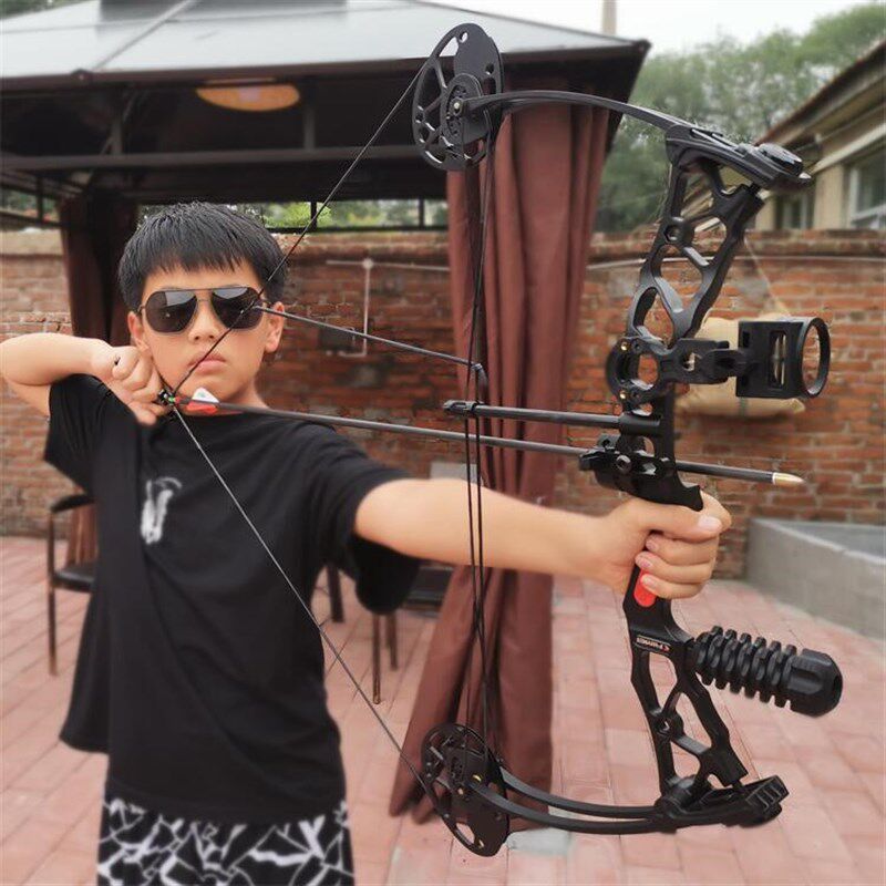 复合弓反曲弓直拉弓传统弓射箭竞技户外儿童复合弓打鱼弓箭套装60
