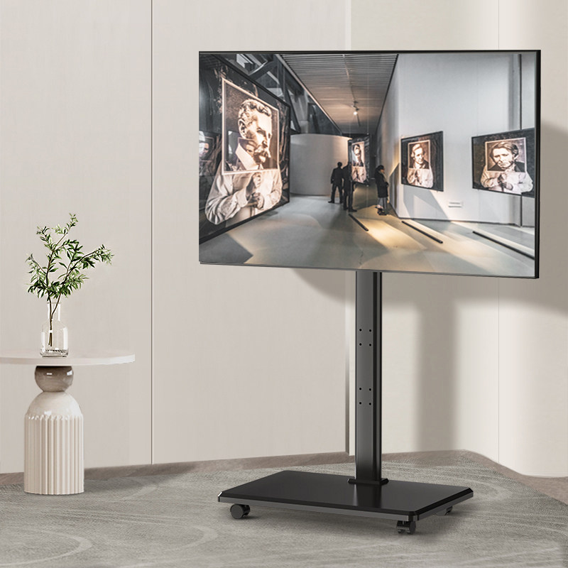通用电视机支架落i地式可移动55/65/70寸商场用展会一体机带轮推
