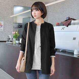 短外套女2024新款短款风衣韩版春秋矮个子上衣宽松夹克休闲纯棉