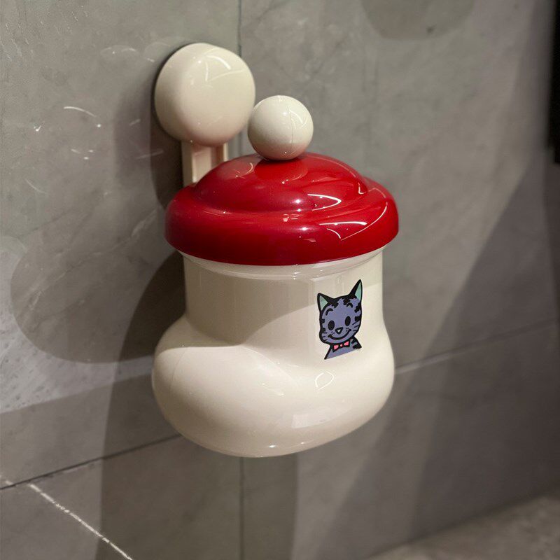 红色小靴子吸盘垃圾n桶壁挂式家用洗脸巾收纳卫生间可爱桌面纸篓