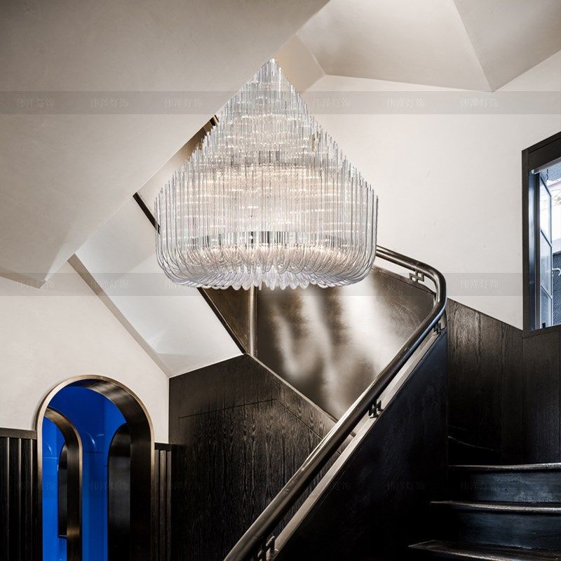 酒店大堂吊灯火锅店铺商用吧台灯具定制工程售楼部商场大厅前台灯