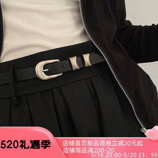 小众设计感腰带女2023新款夏季简约韩版黑色百搭皮带休闲牛仔裤带