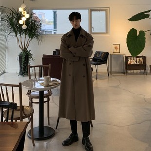 风衣男中长款春秋季外套战壕男生高级感男款冬装男士披风大衣潮流