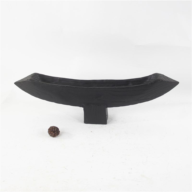 厂家销售手工制作栗木工艺品桌面玄关船型做旧装S饰品创意造型摆