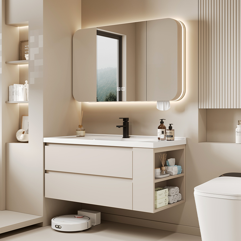 2024新款马桶侧边格浴室柜陶瓷一体盆卫生间洗漱台洗脸盆柜组合