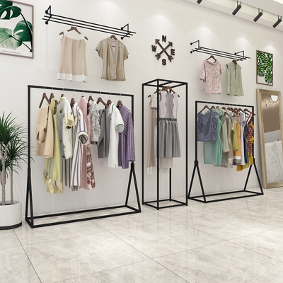 服装店展示架f女装店货架北欧落地式组合陈列架简约挂衣架上墙网