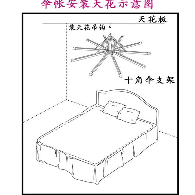 单支架单支架不锈钢圆顶吊x顶钉墙牢固方管钉墙家用蚊帐架子