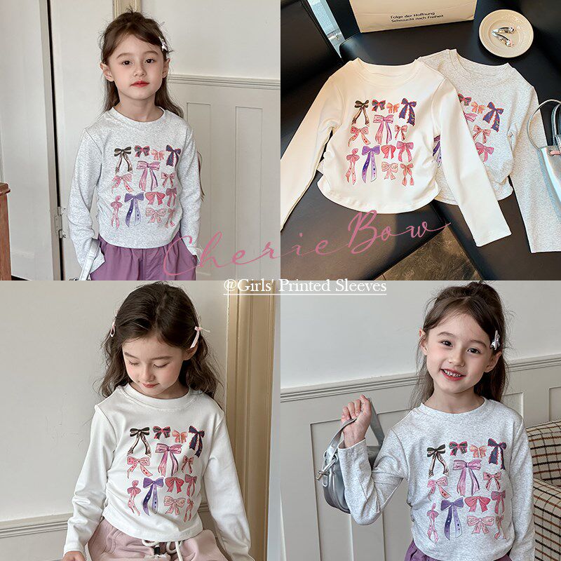 女童长袖T恤2025春秋季新款儿童洋气辣妹修身上衣女孩韩系打底衫