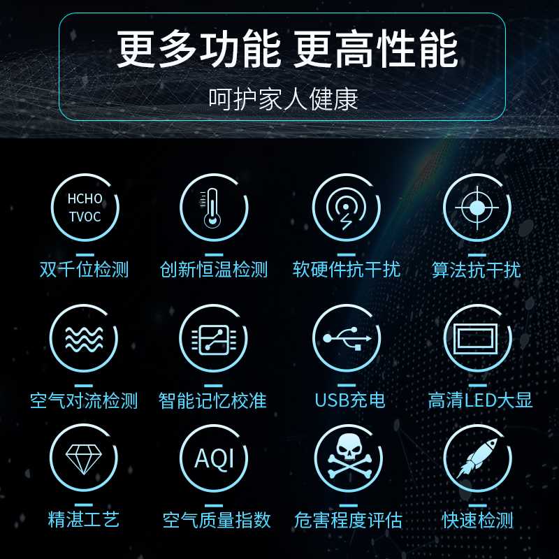 新多功能a甲醛检测仪家用仪器新房室H内装修测试空气质量车内气