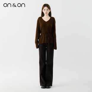 安乃安2025冬季 加绒微喇牛仔裤 新款 百搭修身 韩系高腰时尚 ON＆ON