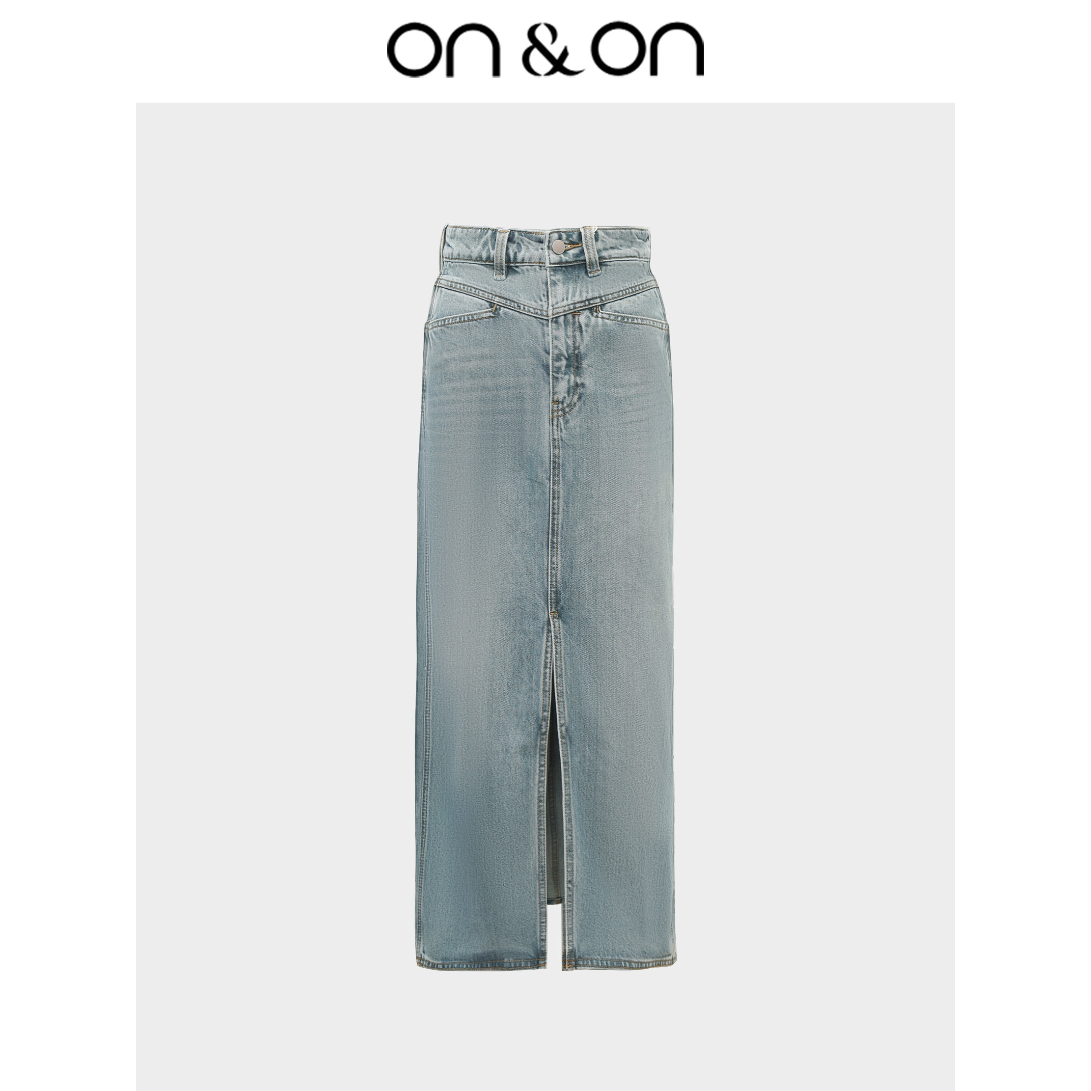 ON＆ON/安乃安2025夏季新款高级高腰显瘦时尚通勤女款牛仔半