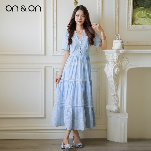ON&ON安乃安100%棉度假风连衣裙