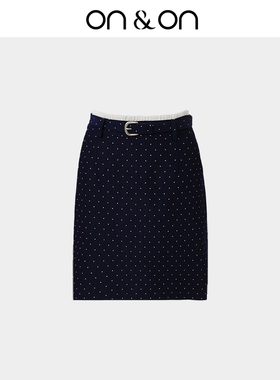 ON＆ON/安乃安2026春季新款法式波点甜美减龄高腰显瘦A字包臀半裙