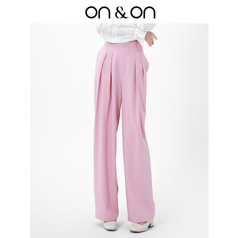 ON＆ON/安乃安2026春季新款高腰宽松直筒透气设计师垂感休闲