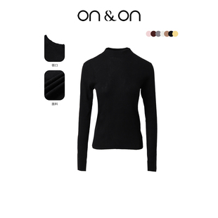 韩系经典 新款 百搭亲肤保暖中领打底毛衣女 安乃安2025冬季 ON＆ON