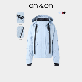 运动可拆卸三合一短款 ON＆ON 时尚 新款 羽绒冲锋衣 安乃安2025冬季