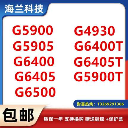 G5900T G5900 G6400 G6405 4930 G5905 G6400T CPU 散片