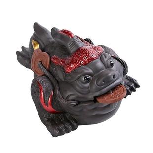 饰金蟾茶玩 紫砂茶宠家居摆件精品可养茶台配件创意三足鸿运手工装