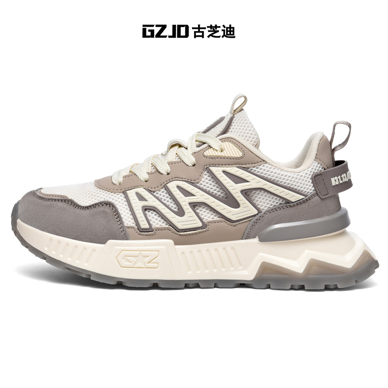 GZJD/古芝迪2025秋季新款休闲阿甘鞋男透气增高时尚复古老爹潮鞋
