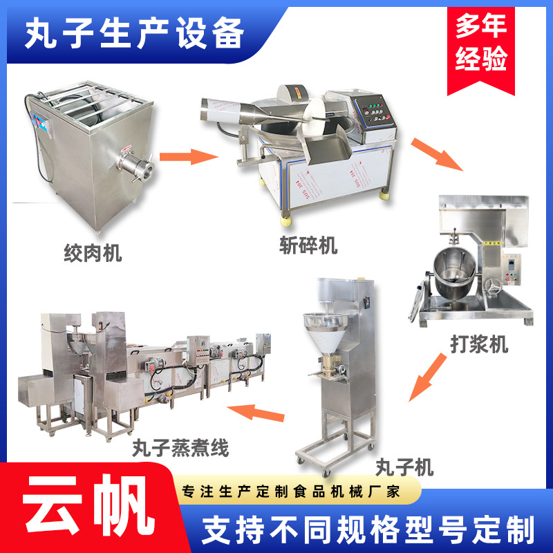 丸子加工流水线 鱼丸加工生产线 肉丸制造整套设备厂家现货