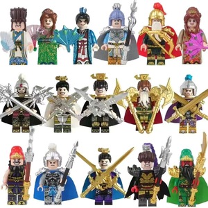 兼容乐高三国系列拼装积木人偶刘关张吕布战马玩具人仔益智小侠男