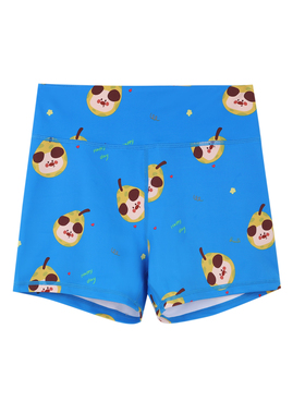 BromoSt 小梨狗 蓝色健身短裤Crossfit骑行瑜伽跑步弹力防滑裤子