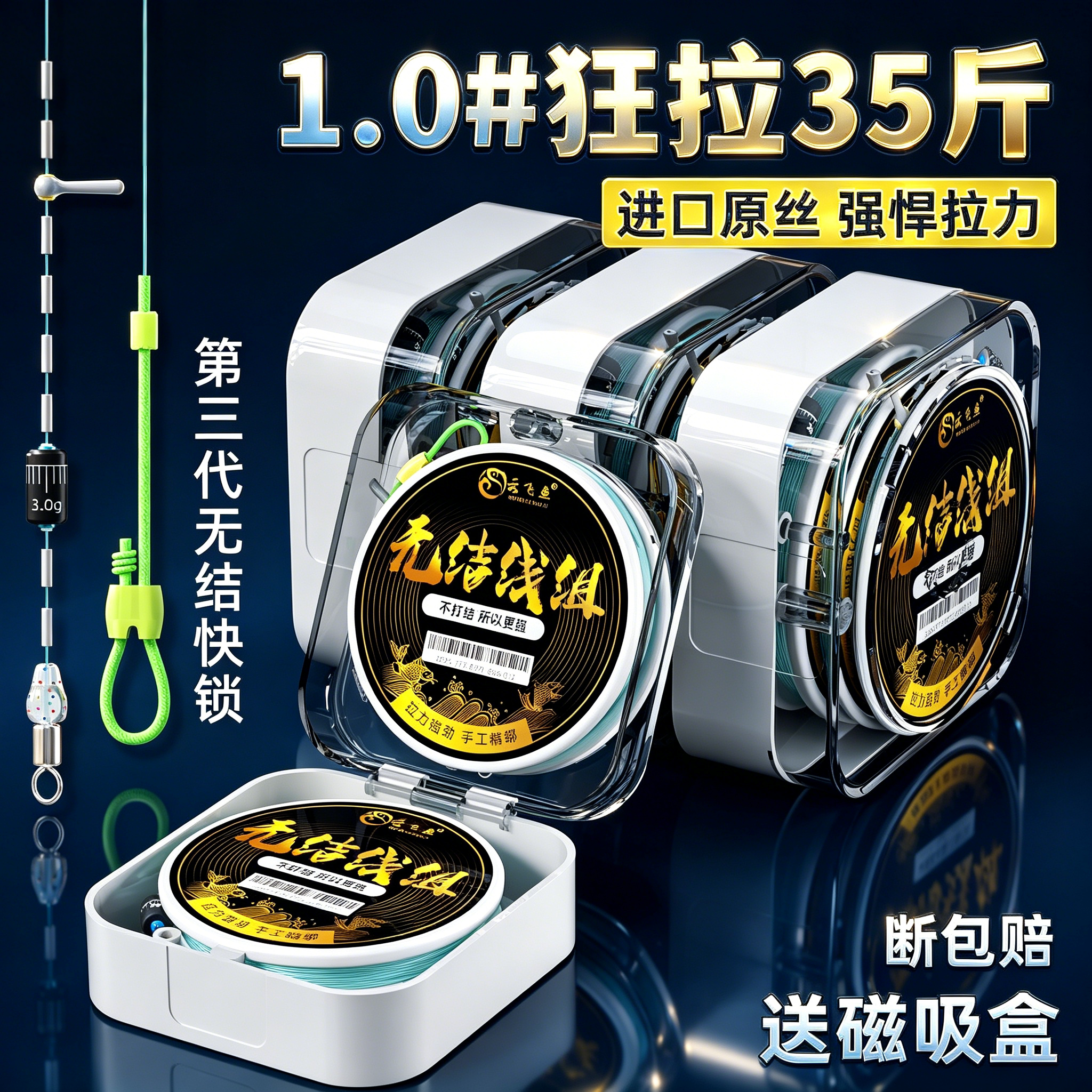 进口无结线组成品主线鱼线套装图片
