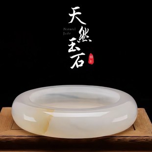 家用办公室摆件高端时尚 烟灰缸玉石客厅礼物个性 烟缸天然真玉