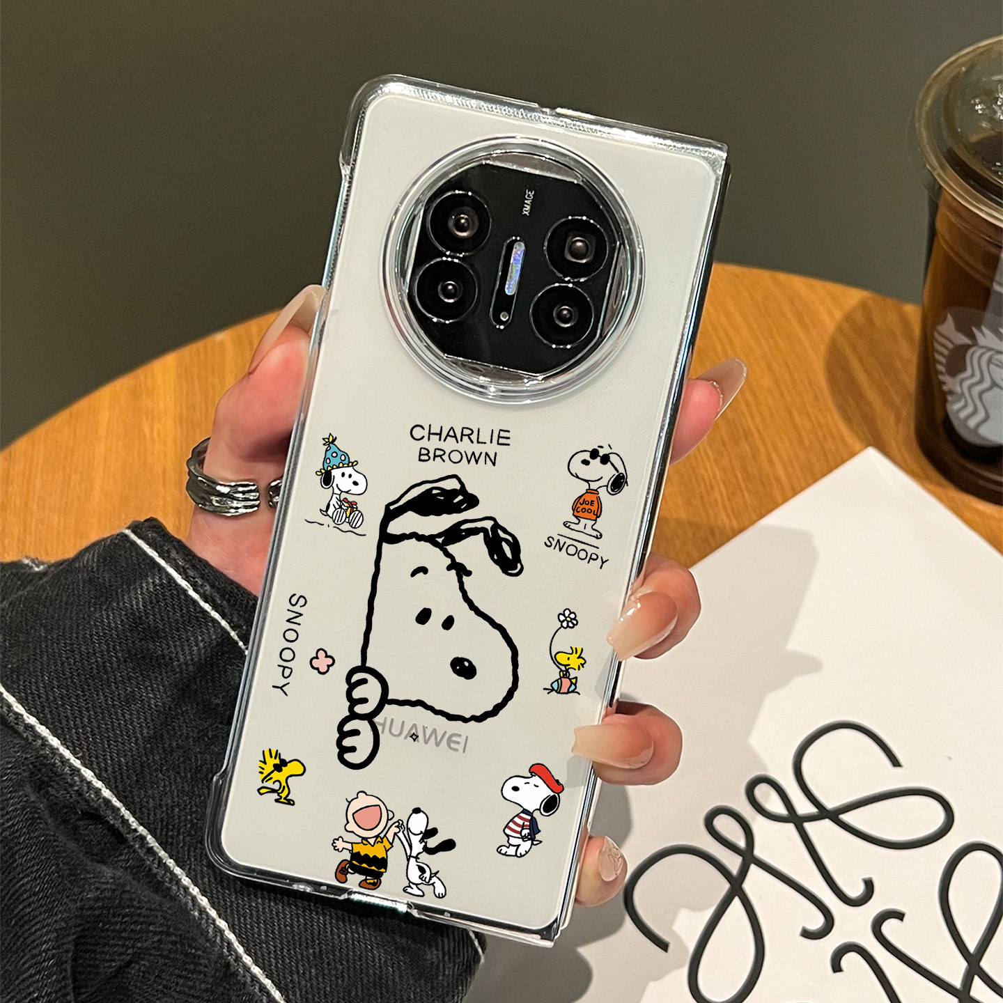 2025新款适用华为X6探头史努比手机壳独特好看matex6的折叠屏保护套X5典藏版全包防摔metax5透明X3高级感外壳