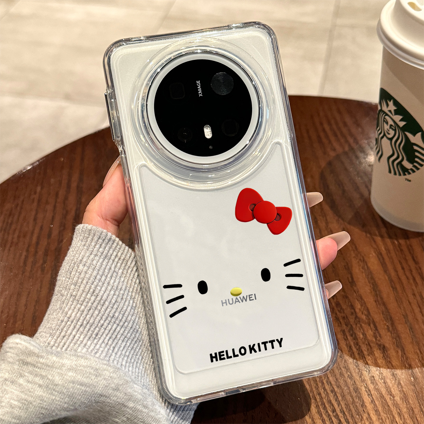 适用华为mate70pro+超火HelloKitty手机壳蝴蝶结kt猫mt70新款超好看meta60可爱女款50e全包防摔透明40epro套