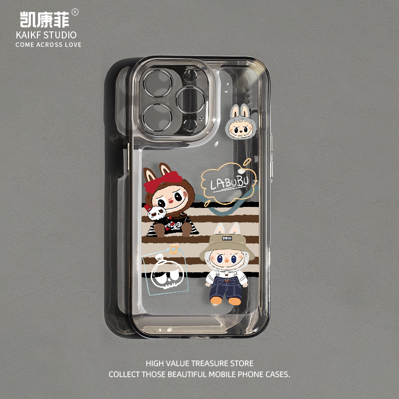 适用iPhone16promax的拉布布手机壳2025新款苹果15plus透明14pro网红爆款14全包镜头13保护12套labubu外壳11