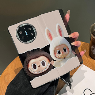 保护套X6可爱女款 网红爆款 X5折叠屏防摔X3高级感超火 labubu手机壳黑白拉布布metax5典藏版 适用华为matex6新款